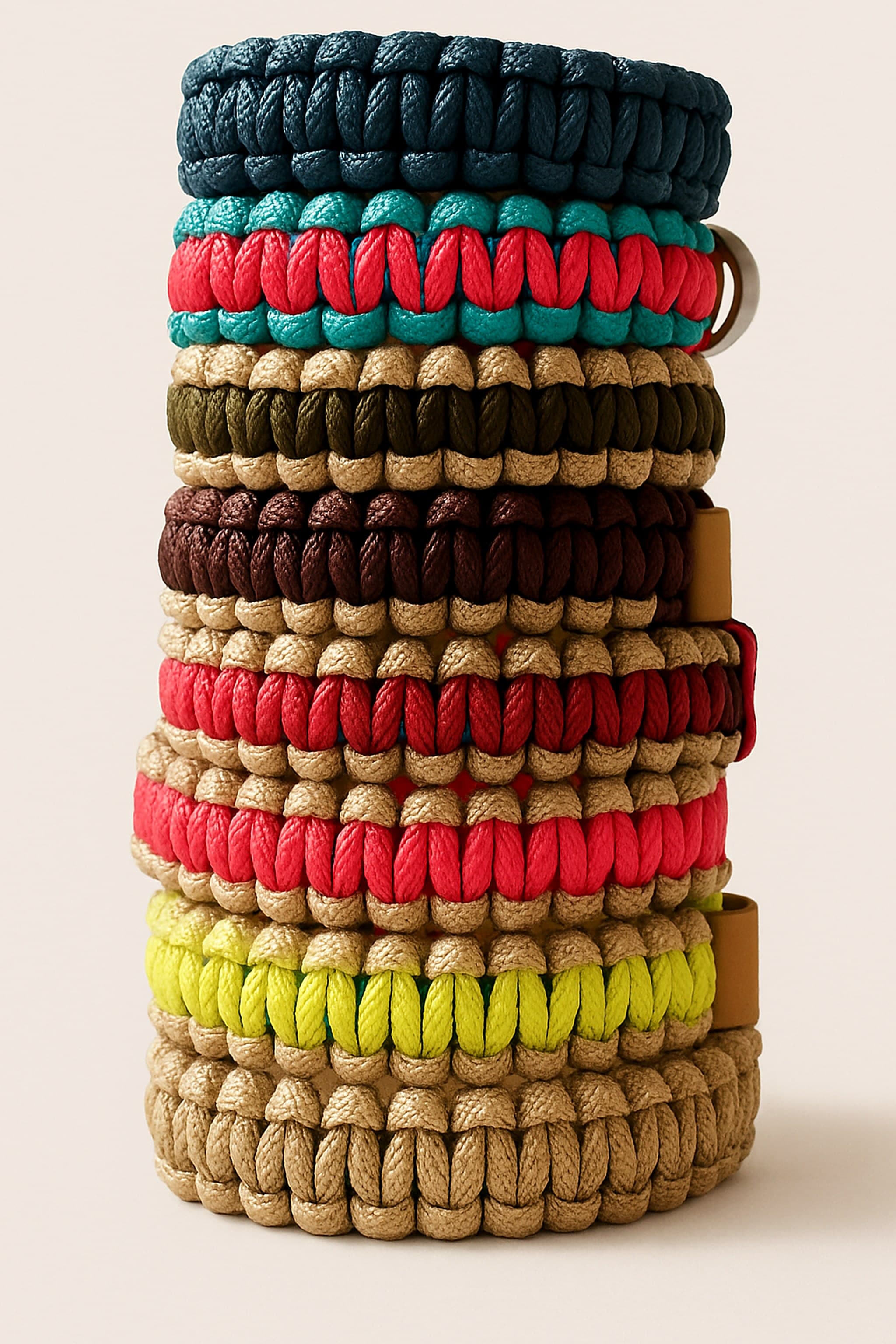 Stack of paracord collars